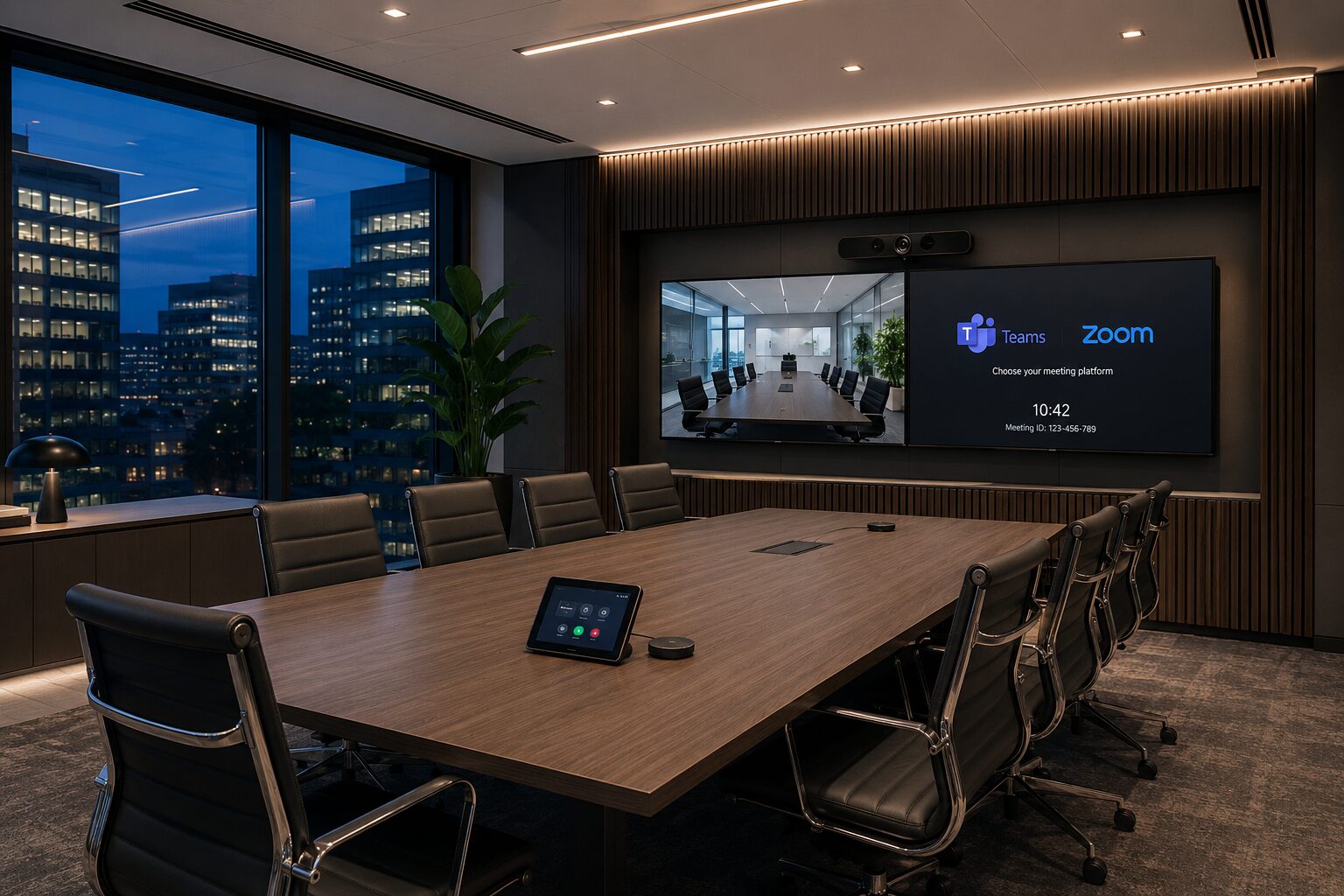 Executive hybrid meeting room modernisation across multi-site estate